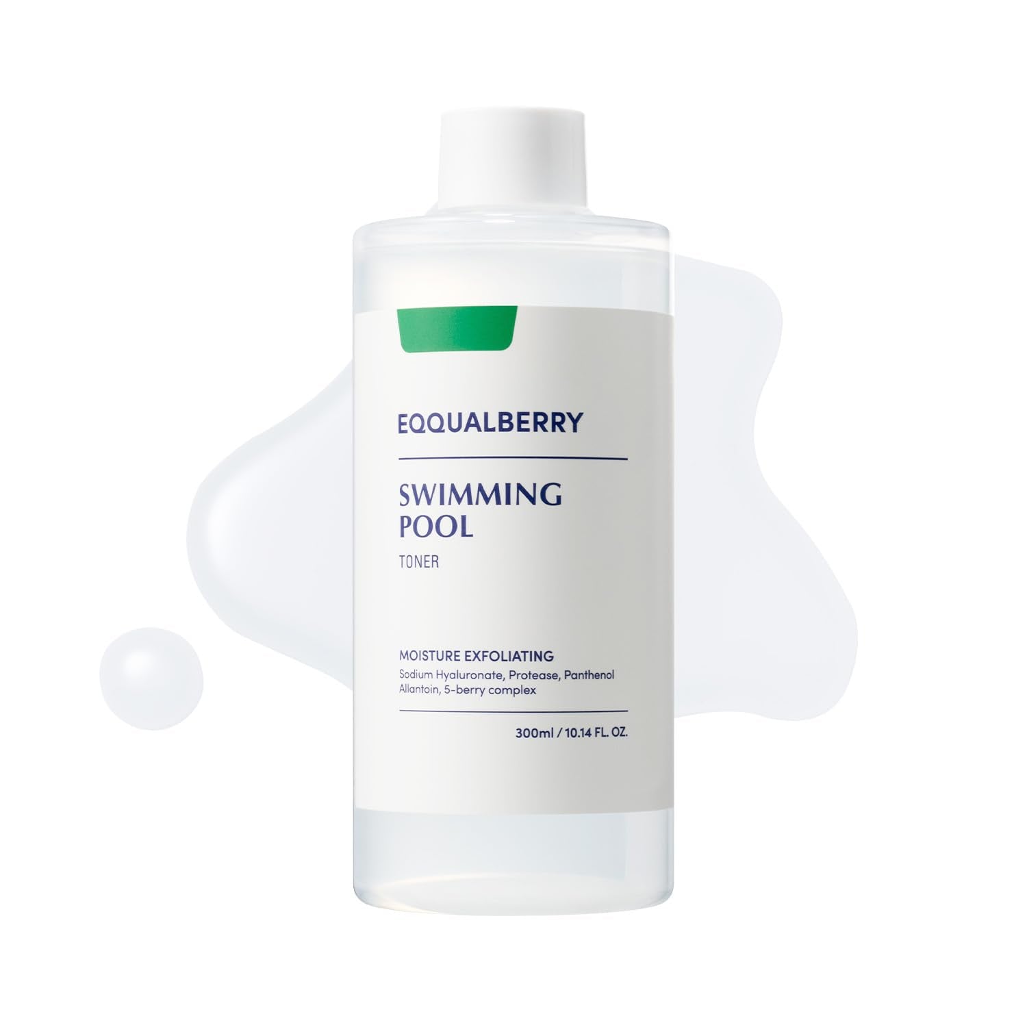 EQQUALBERRY Swimming Pool Toner 300ml Hydrating and Calming Facial Toner for Pore Refinement and Mild Exfoliation, Ideal for All Skin Types from Dry to Oily