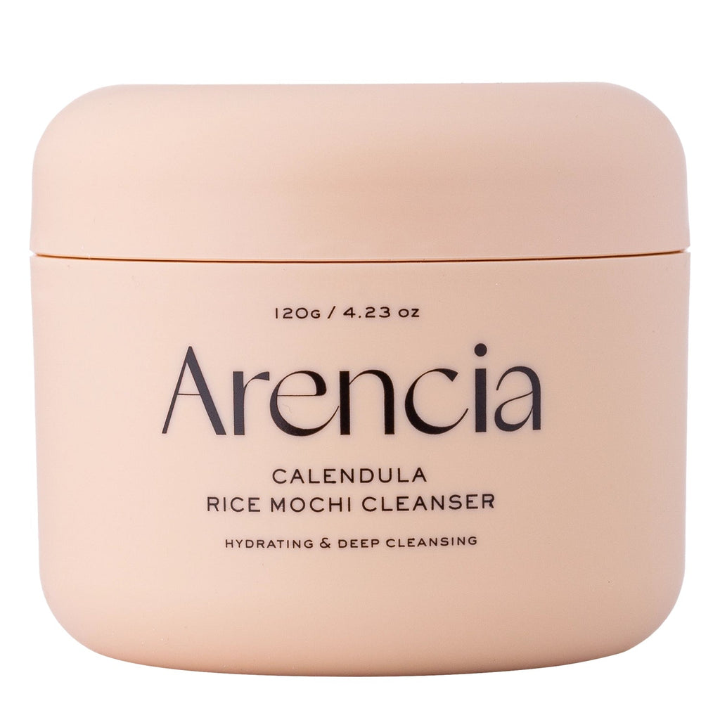Arencia Calendula Rice Mochi Cleanser, Gentle Exfoliating Foam Wash for Sensitive, Dry, Rough Skin, 4.23oz / 120g - Globo Mag