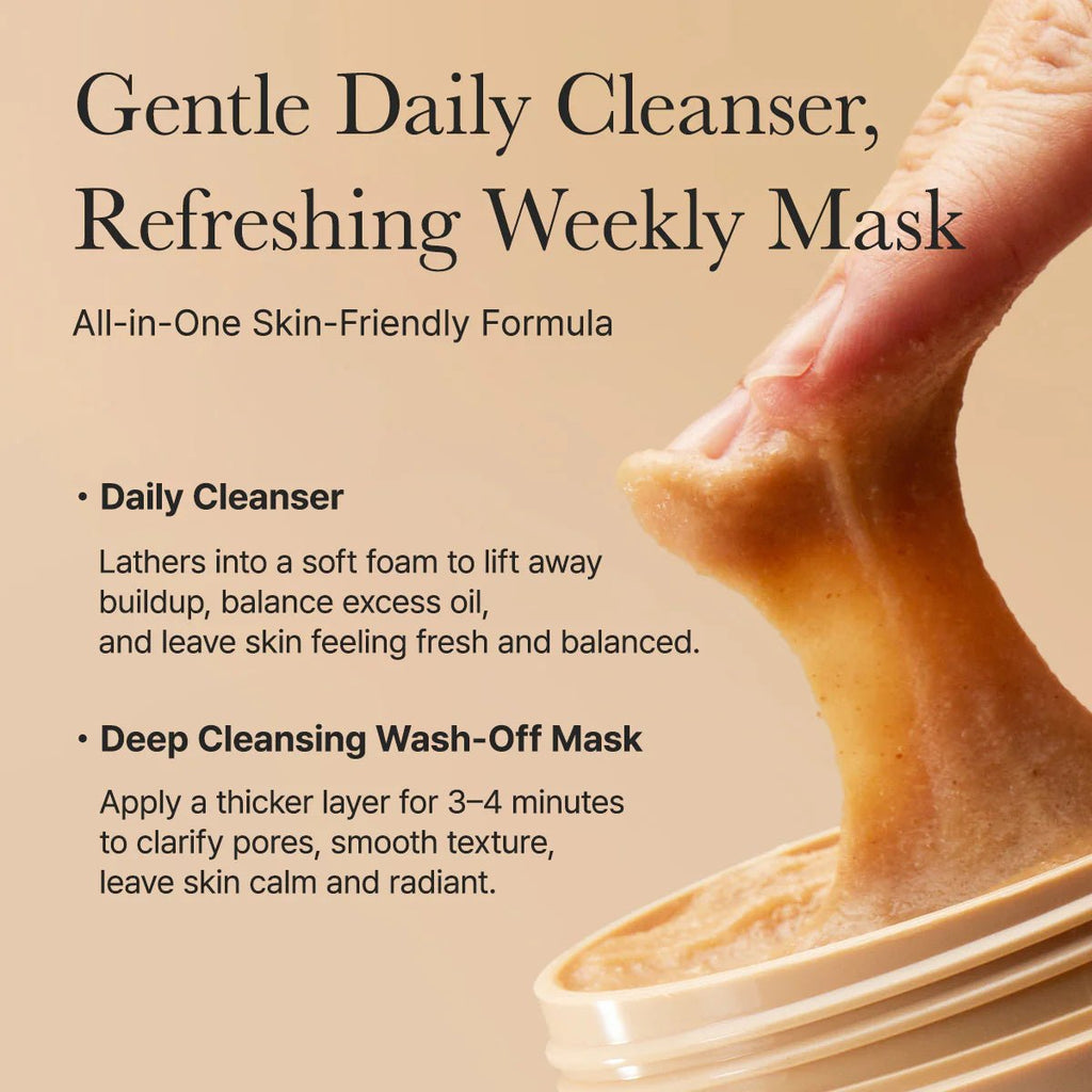 Arencia Calendula Rice Mochi Cleanser, Gentle Exfoliating Foam Wash for Sensitive, Dry, Rough Skin, 4.23oz / 120g - Globo Mag