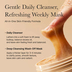 Arencia Calendula Rice Mochi Cleanser, Gentle Exfoliating Foam Wash for Sensitive, Dry, Rough Skin, 4.23oz / 120g - Globo Mag